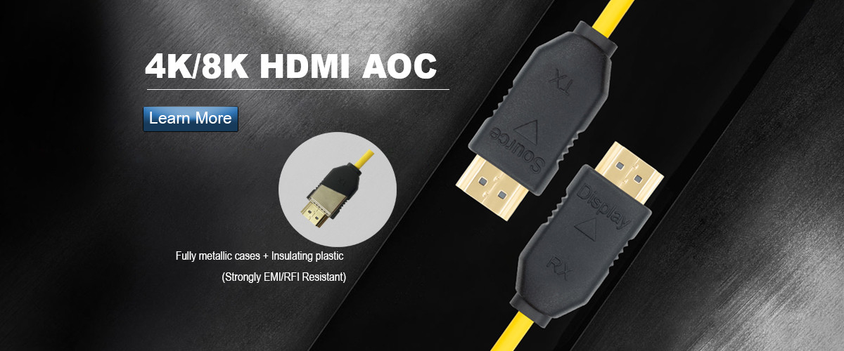 PC Plastic 250mW HDMI Active Optical Cable AOC Hdmi High Speed Cable 4K